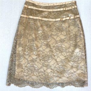 Context Gold Lace Skirt
